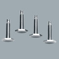 Middle Atlantic Fvs Leveling Feet, 4 FVS-LEVELERS-4